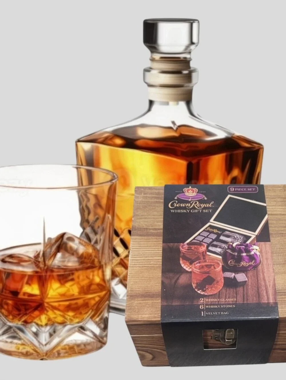Crown Royal & Co. 9-Piece Whiskey Gift Box Set